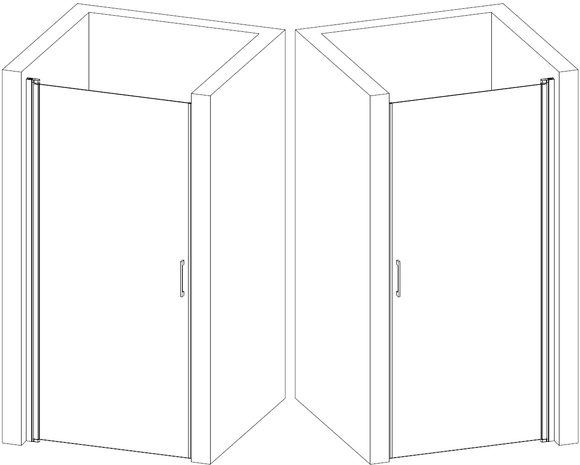 Душові двері BRAVO PROSNA 80W.Line (1уп.)