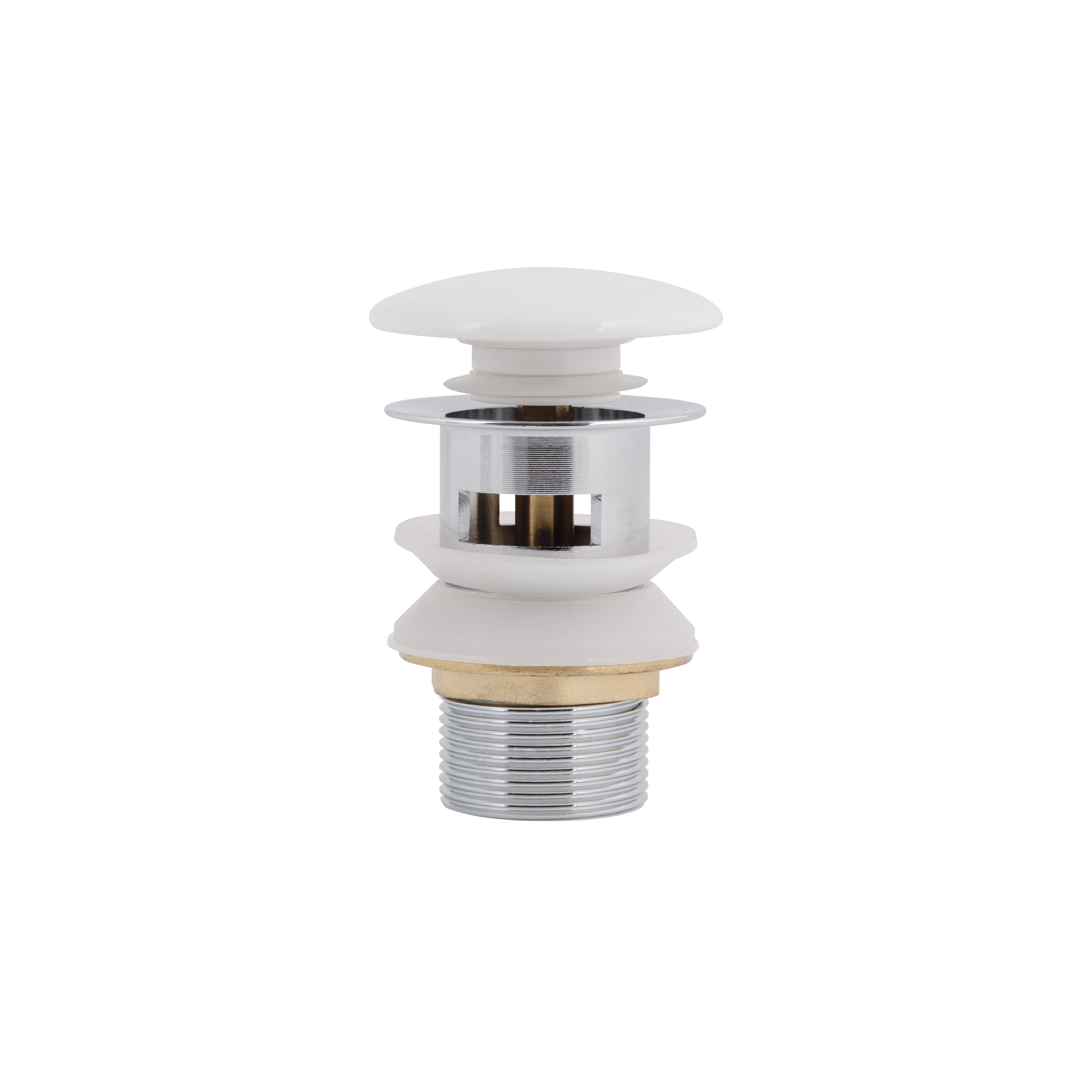 Донний клапан Pop-up для біде з переливом 70х70х227.5mm White Qtap