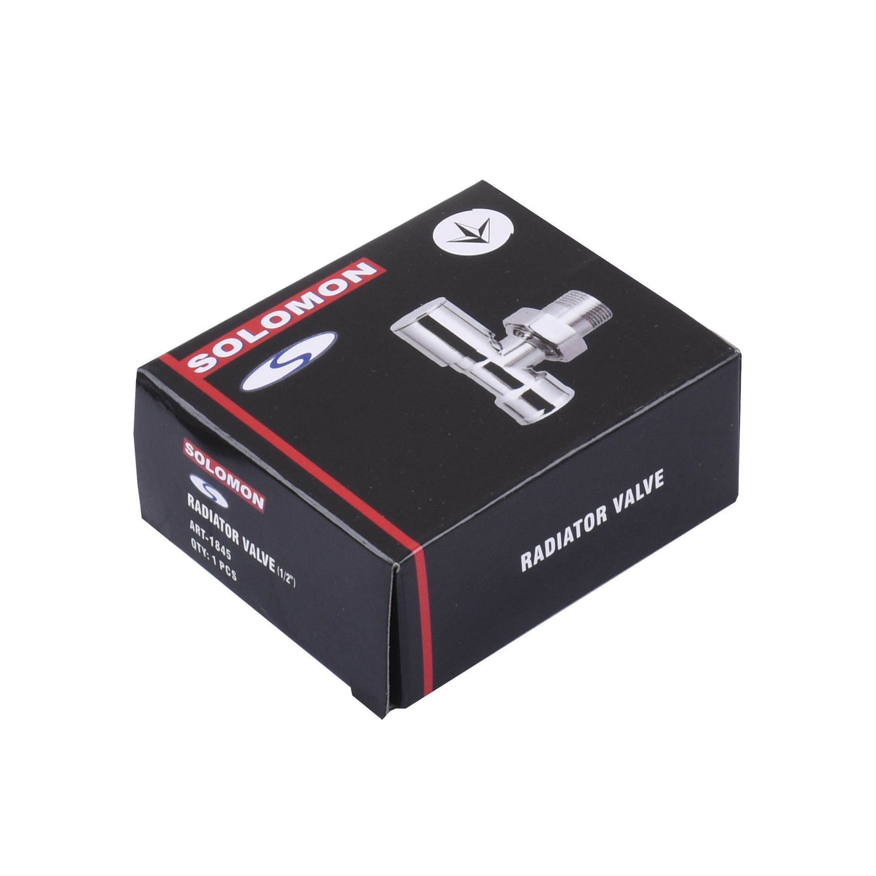 Кран вентильний кутовий з американкою SOLOMON 1/2″ CHROM 1845 в інтернет-магазині Yago