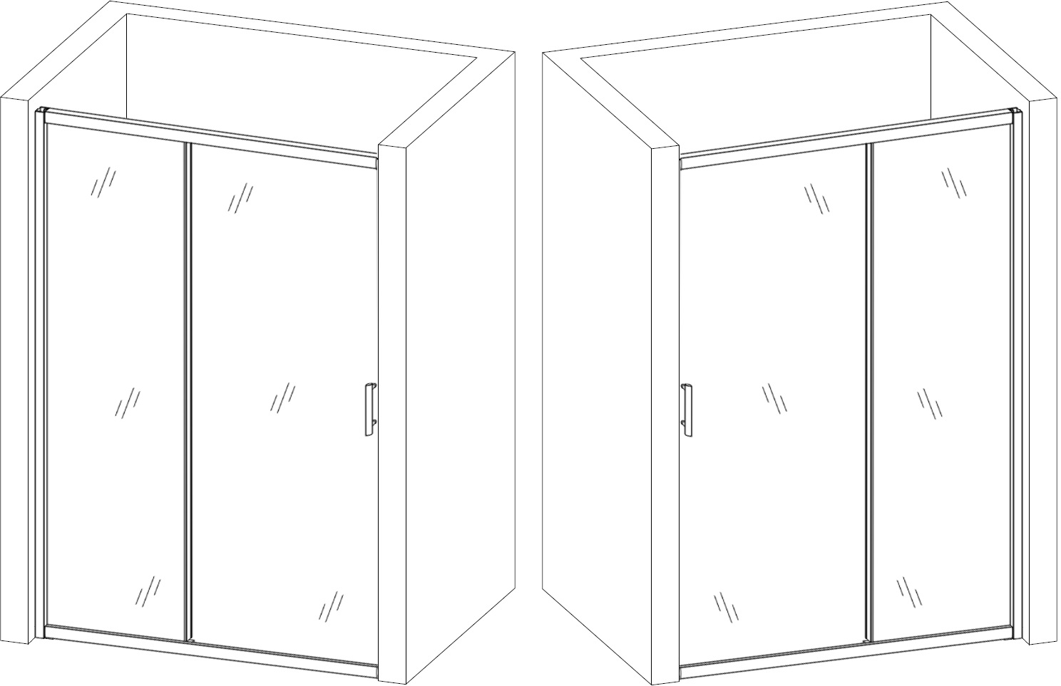 Душові двері BRAVO PROSNA 90W.Line (1уп.)