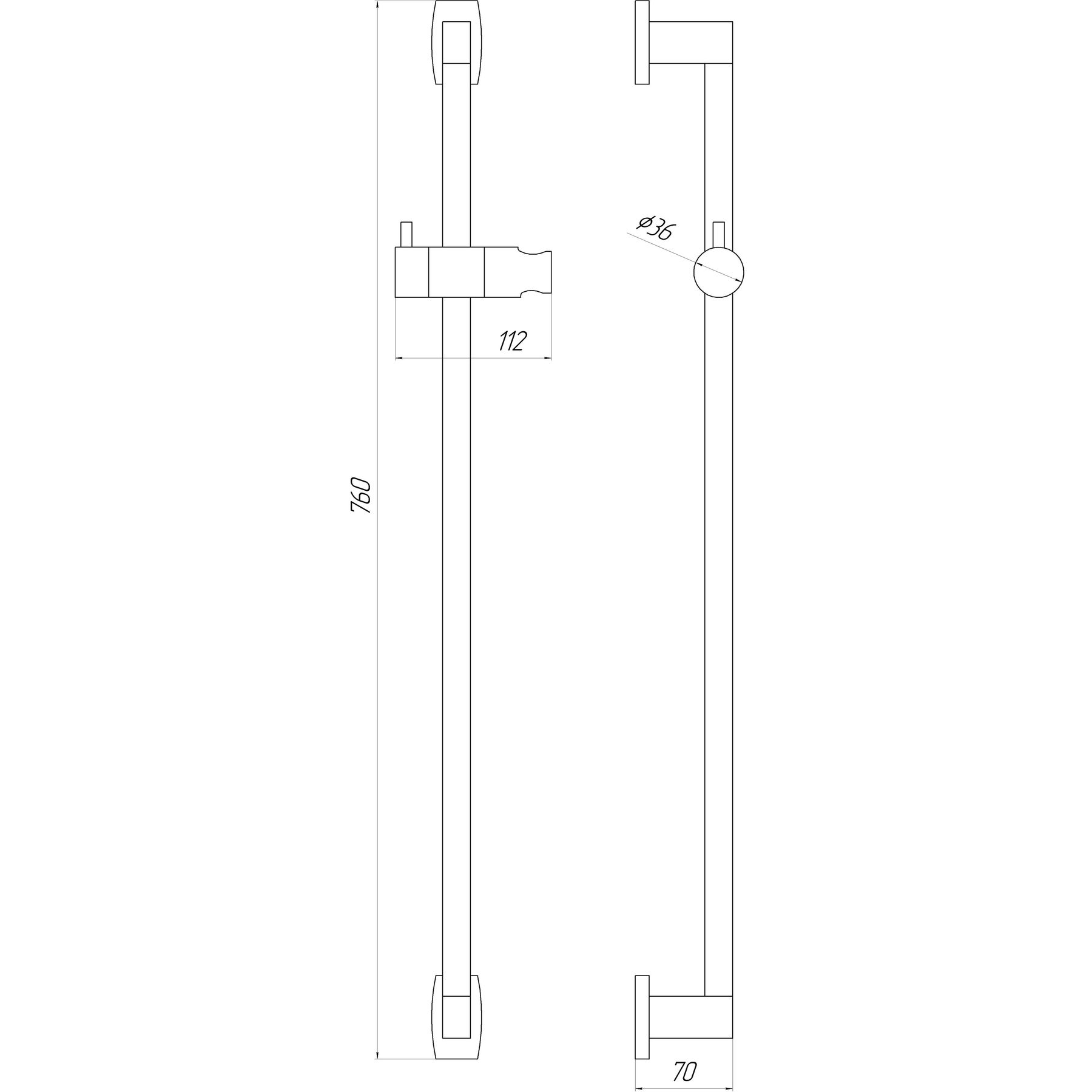 Душова стійка TOPAZ ODISS TO-18107-BB