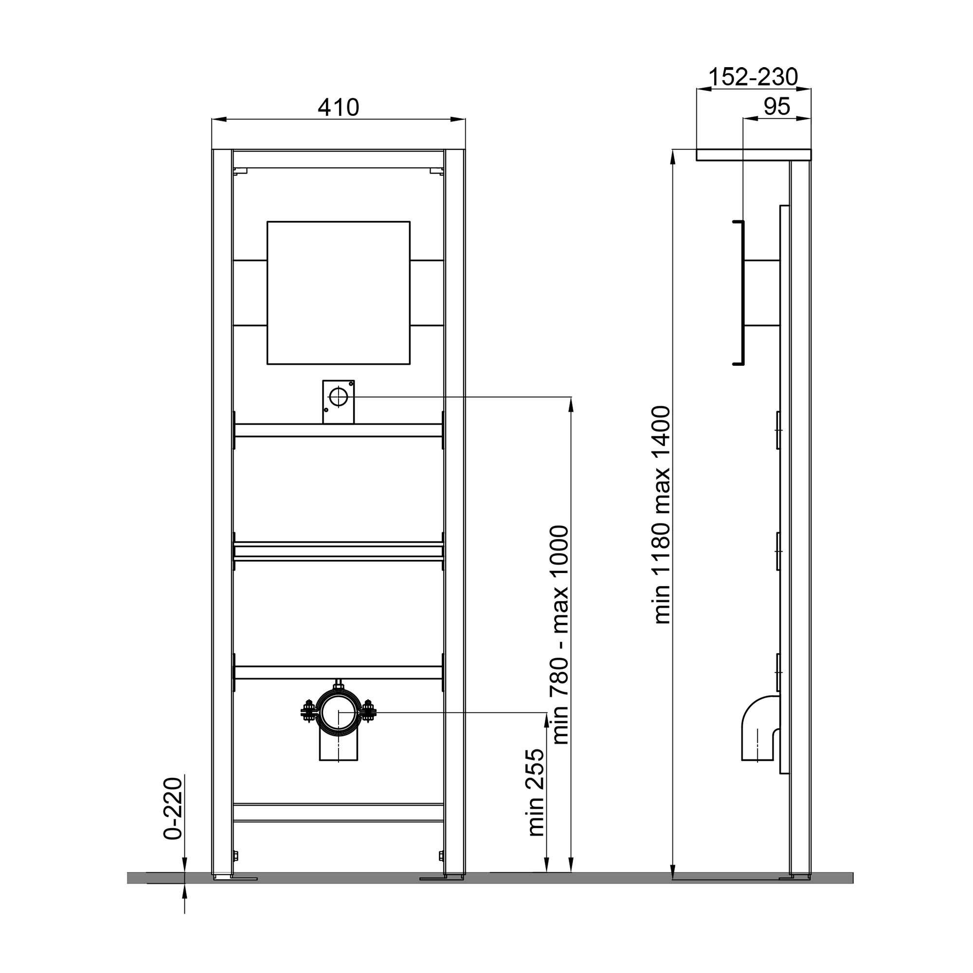 Інсталяція для пісуара Qtap Nest QT0188711U