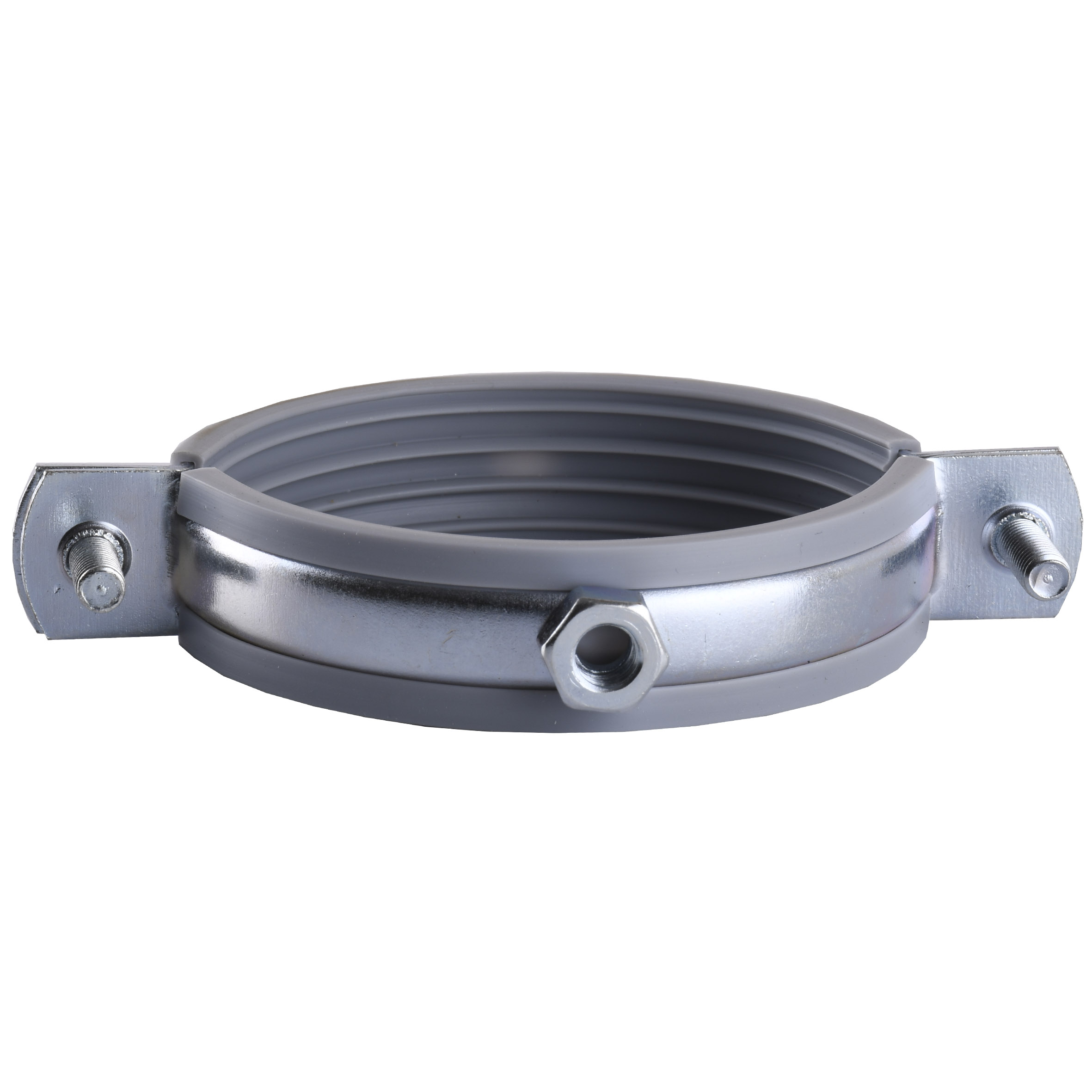 Хомут в зборi CR 2 1/2″ (70-80мм) з гвинтом-шурупом 8*100 та дюбелем в уп., сірий в інтернет-магазині Yago