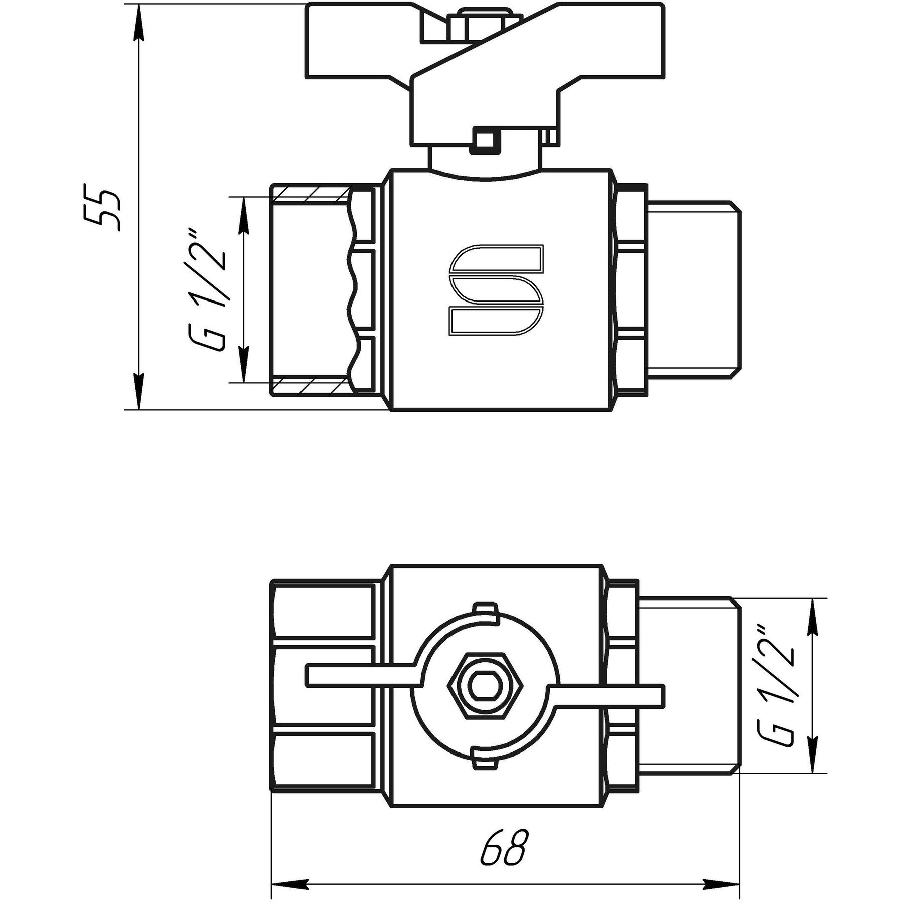 Кран кульовий прямий SELBA 1/2″ ЗВ ЖБ SL1508 в інтернет-магазині Yago