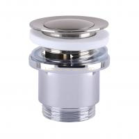 Донний клапан Globus Lux HG-041S-S- BR (Click-clack) Стального кольору