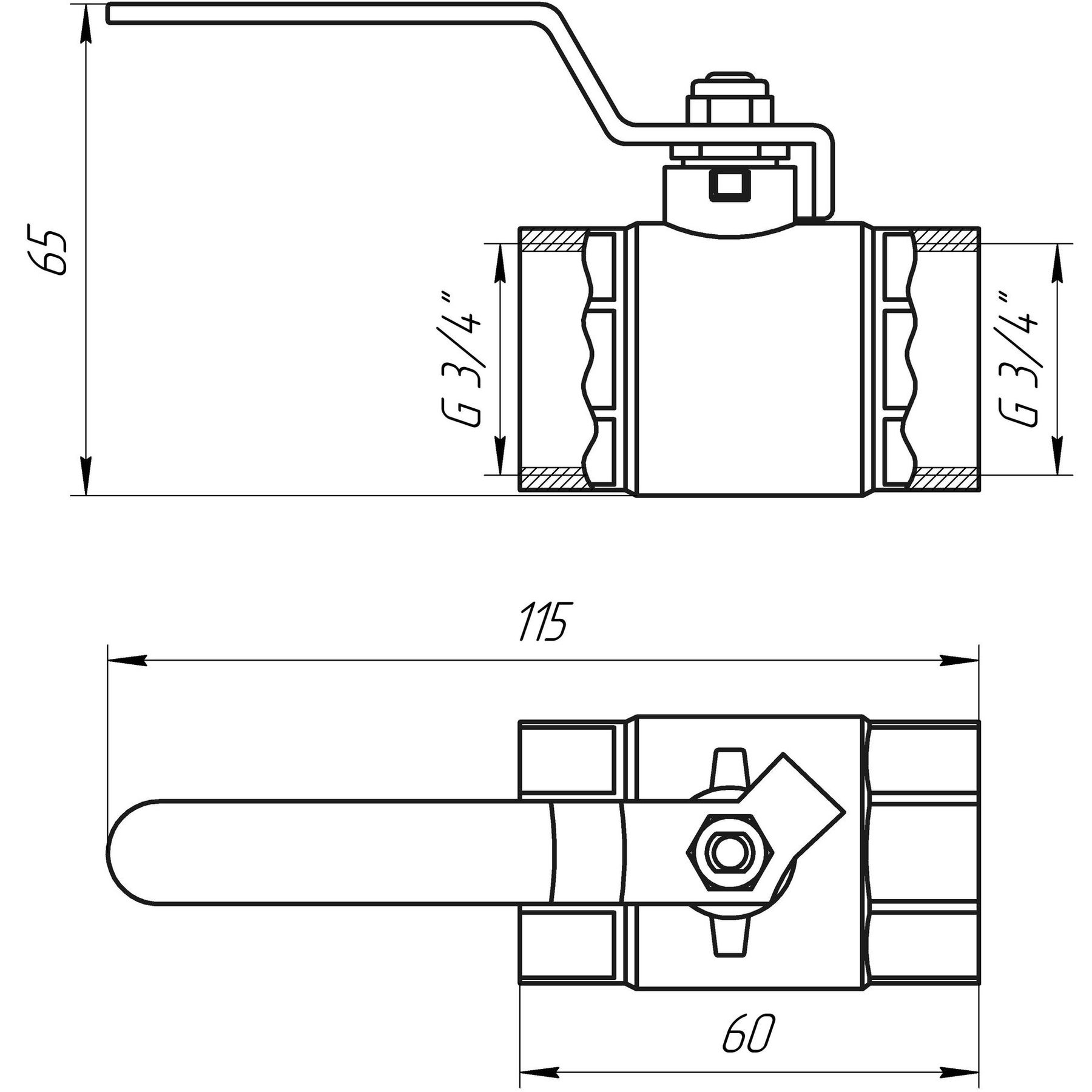Кран кульовий прямий Q PROFESSIONAL  3/4″ ВВ КР PN40 QP151 в інтернет-магазині Yago
