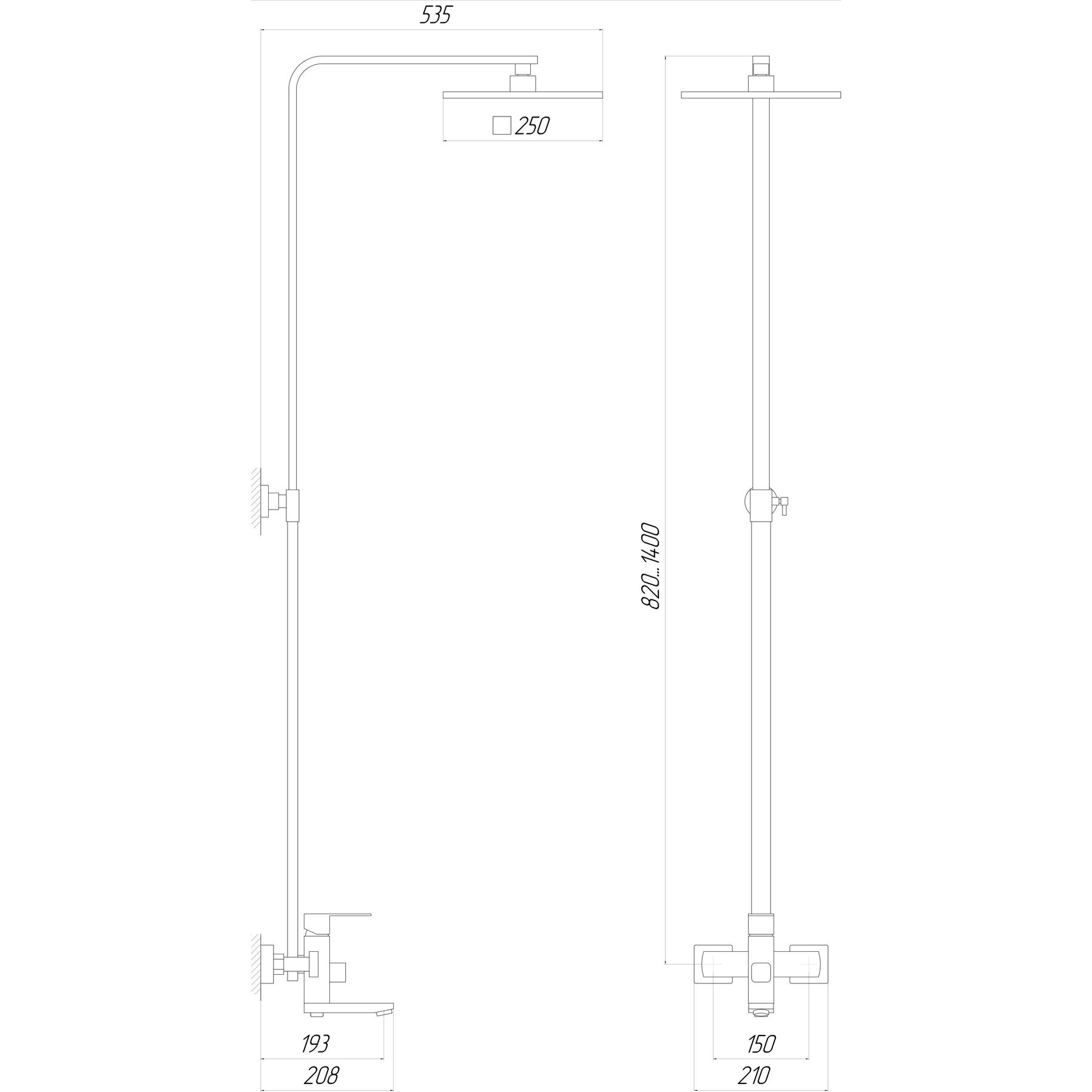 Душова система Globus Lux SICILIA VAN-SBQ-SH-02