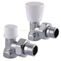 Набір Крани радіаторні кутові ARCO 1/2″ подача + зворотка  KC012 KCM17 в інтернет-магазині Yago