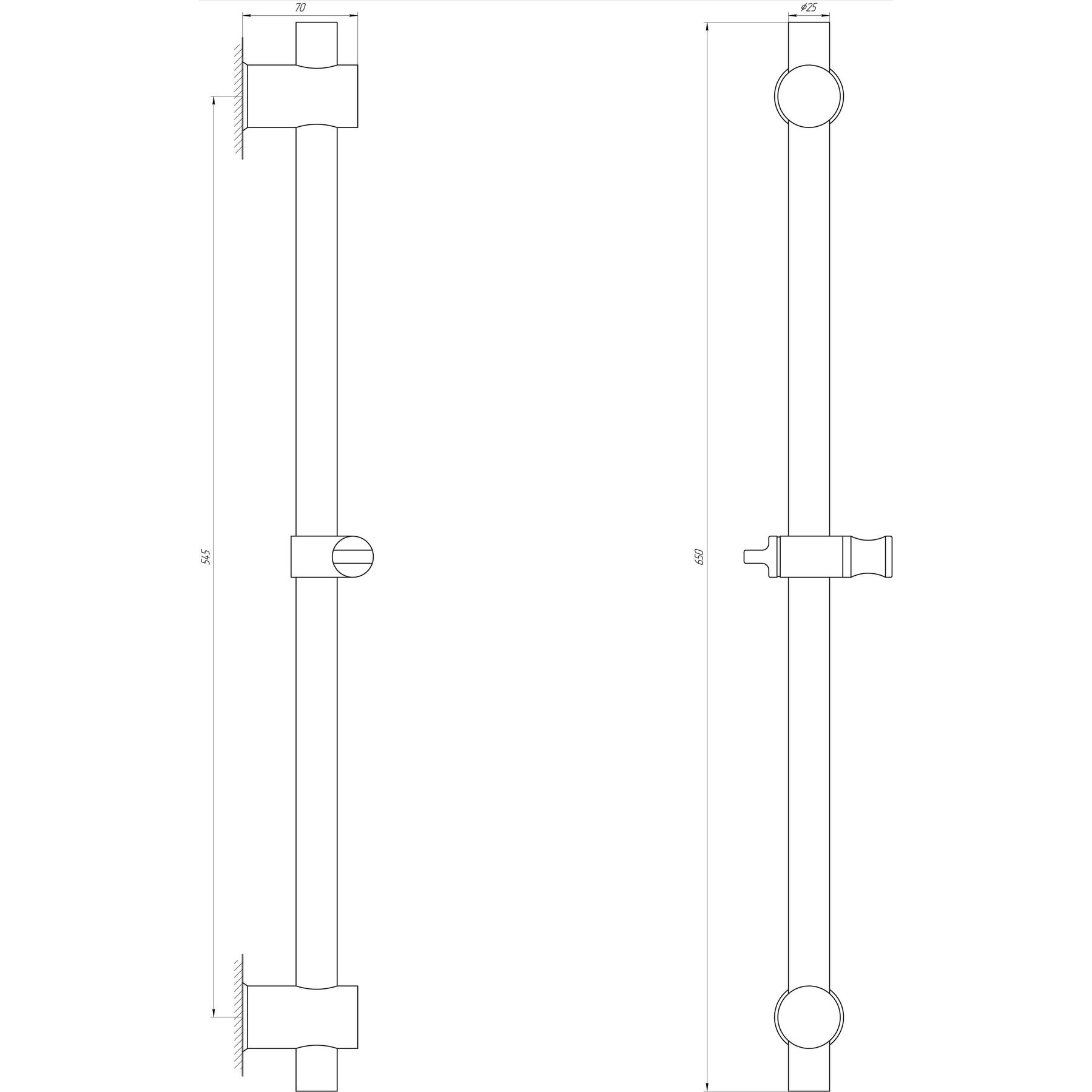 Душова стійка Globus Lux SUS-1107-BB