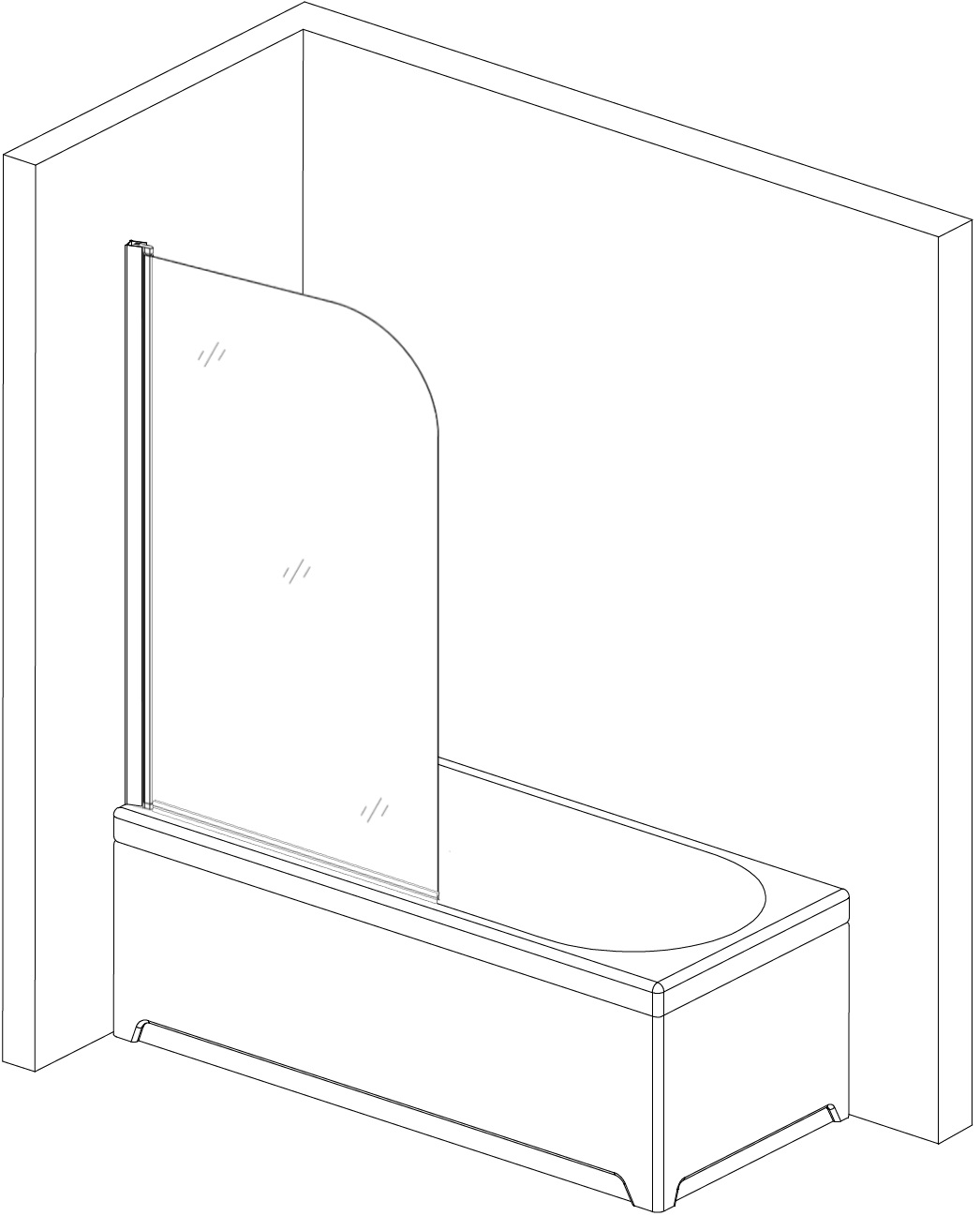 Шторка для ванної BRAVO ELBA 80В.Mosaic (1уп.)