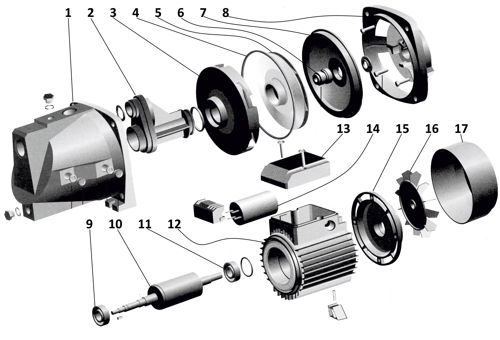 Насос відцентровий Optima JET 80 0,8кВт чавун довгий в інтернет-магазині Yago