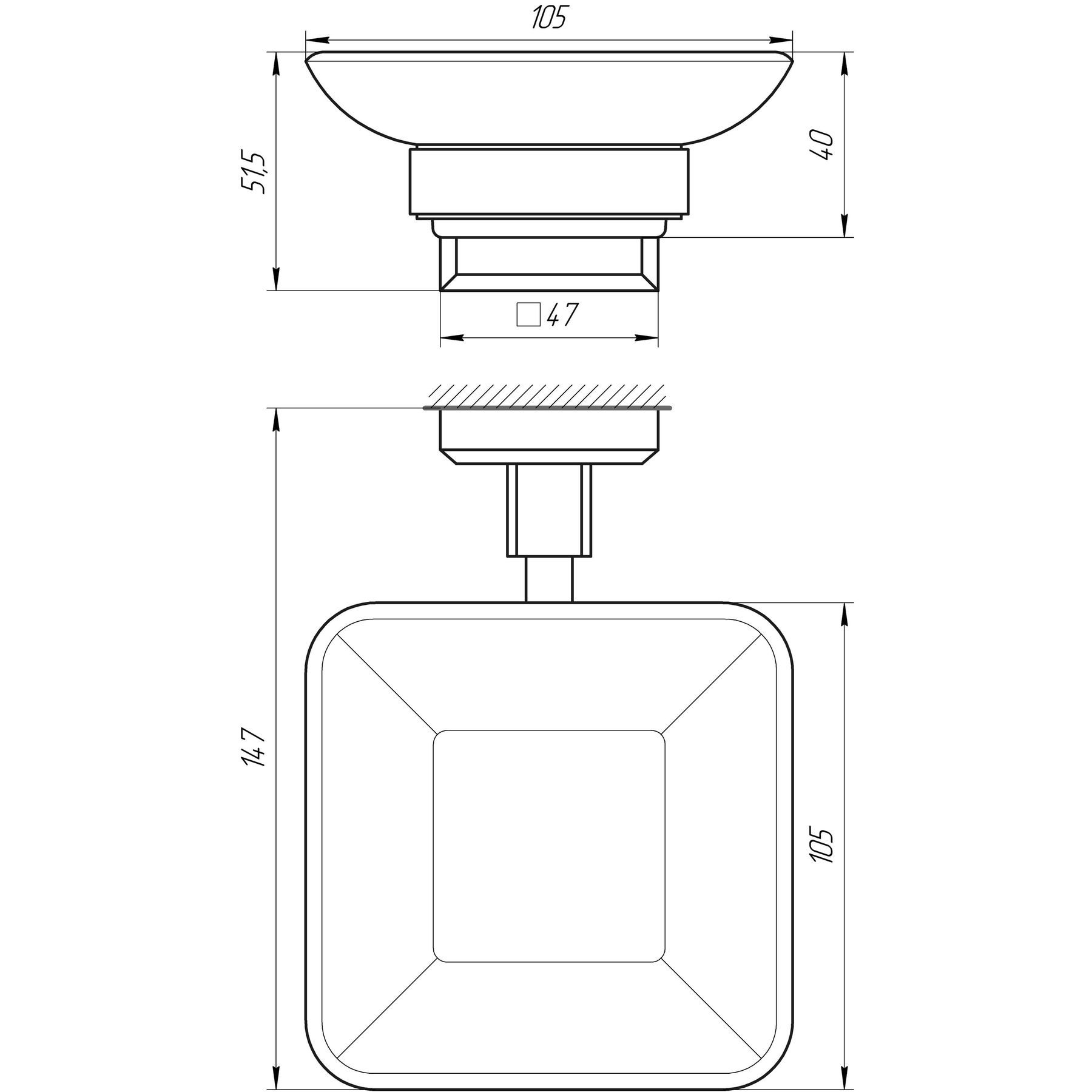 Мильниця TOPAZ TKB 9922A-BL чорна