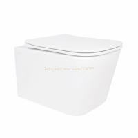 Унітаз підвісний Qtap Crow безобідковий з сідінням Soft-close QT05335170W