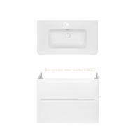 Комплект Qtap тумба підвісна Scorpio 800х585х460 мм White + раковина урізна Albatross 9H QT71SC43974
