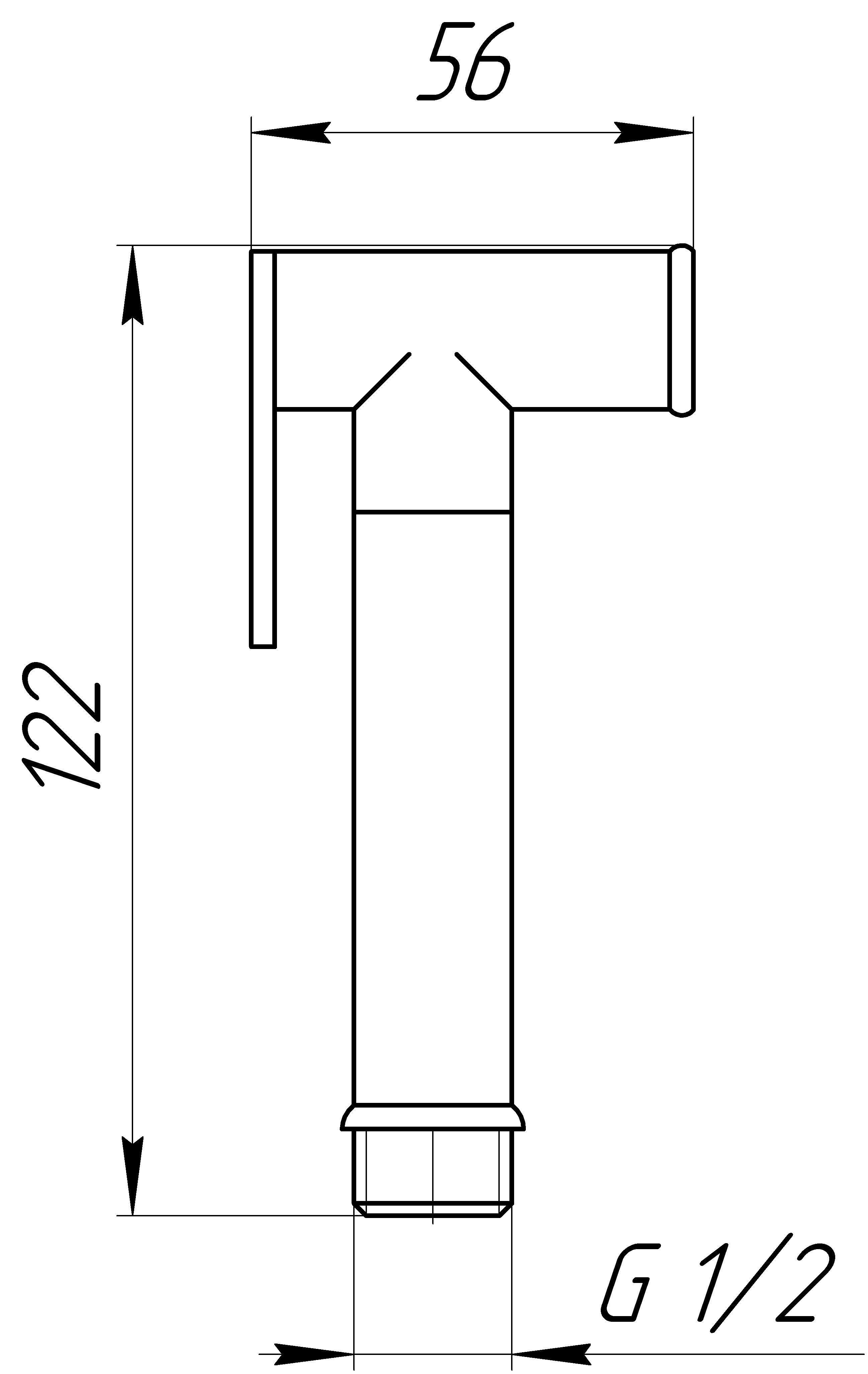 Душова гігієнічна стоп-лійка TOPAZ SH88-CR