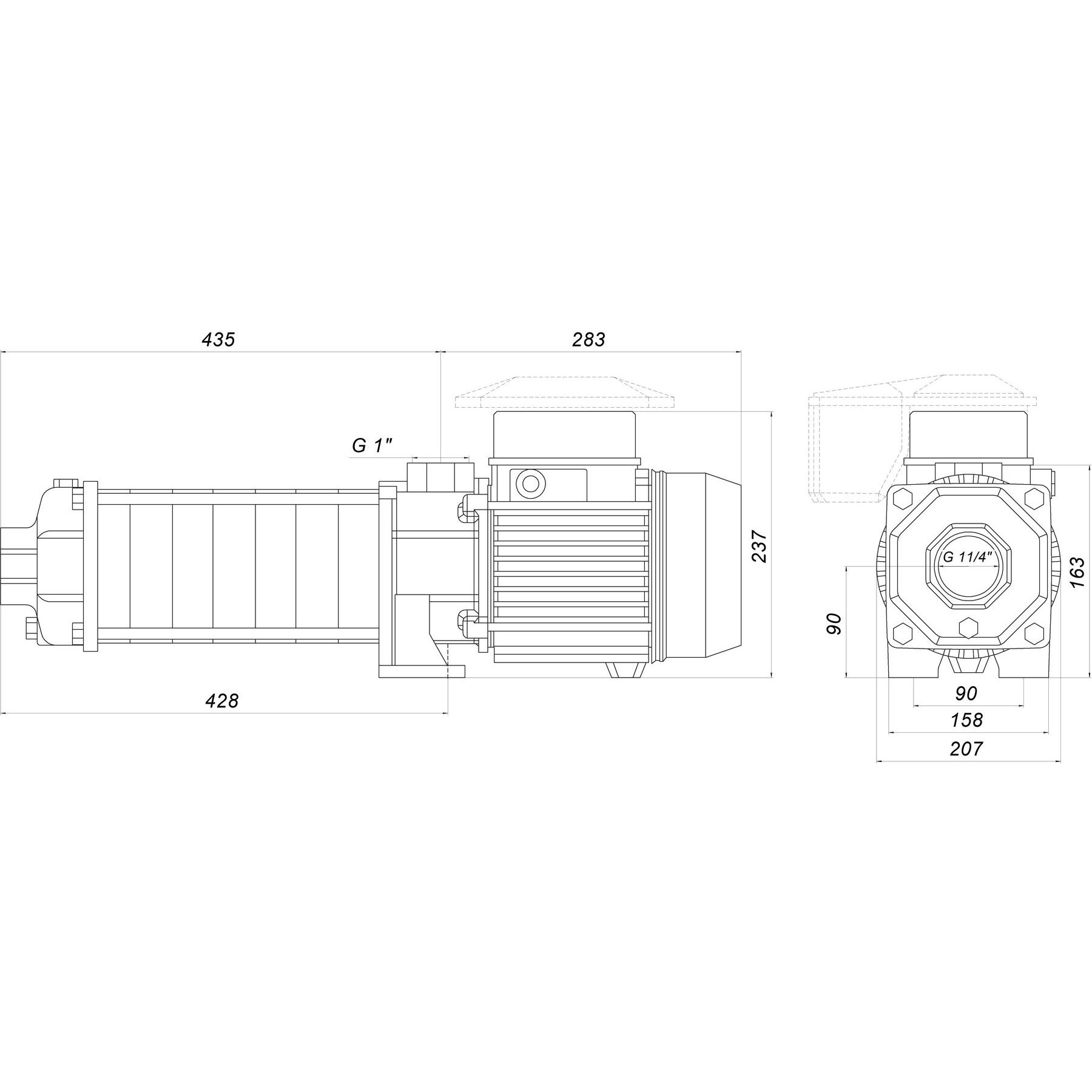 Насос відцентровий горизонтальний багатоступеневий OP-32/11  2.2 кВт SAER (8 м3/ч, 101 м) в інтернет-магазині Yago