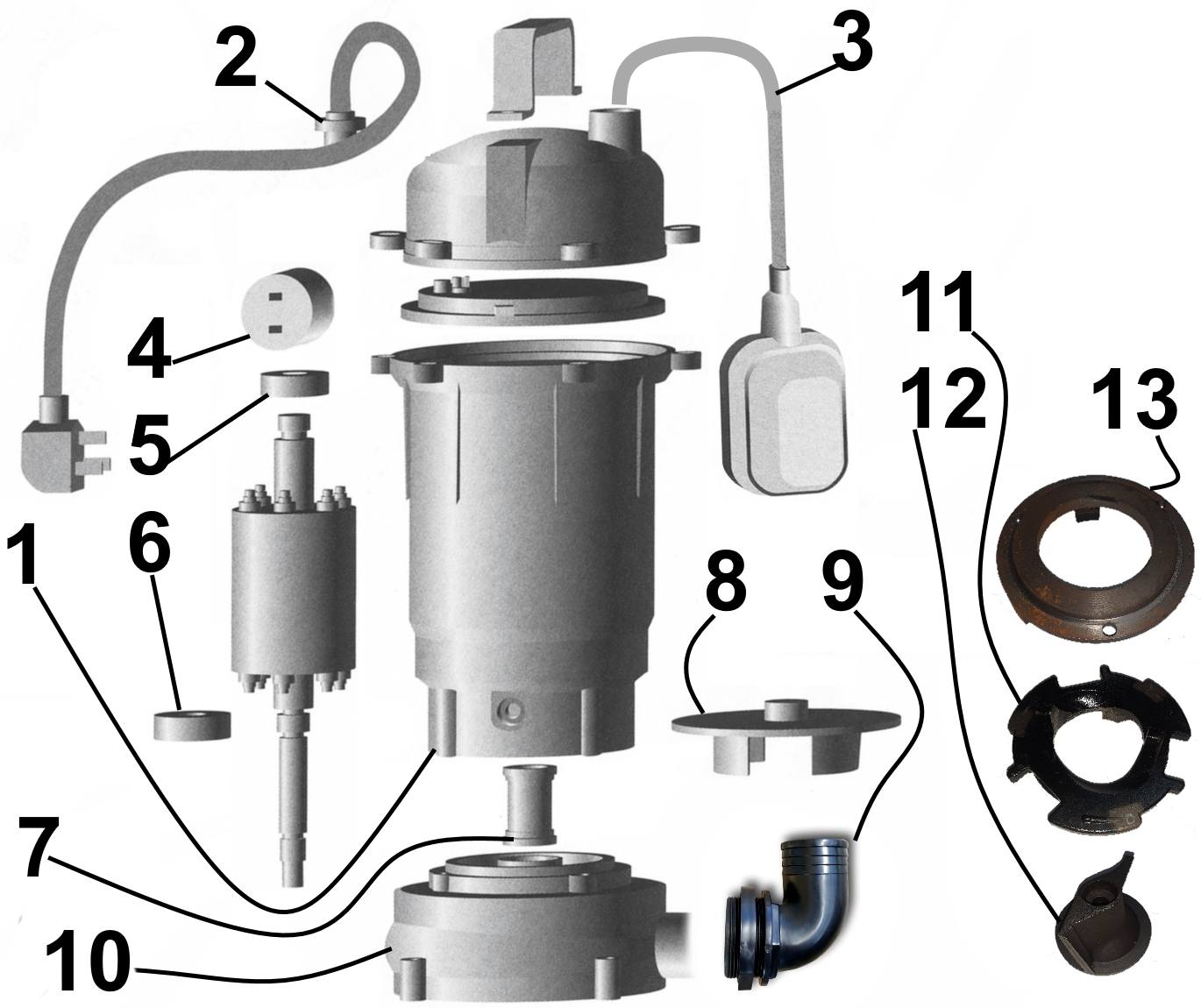 Насос фекальний з ріжучим механізмом VOLKS WQ 8-12G 1.1кВт в інтернет-магазині Yago