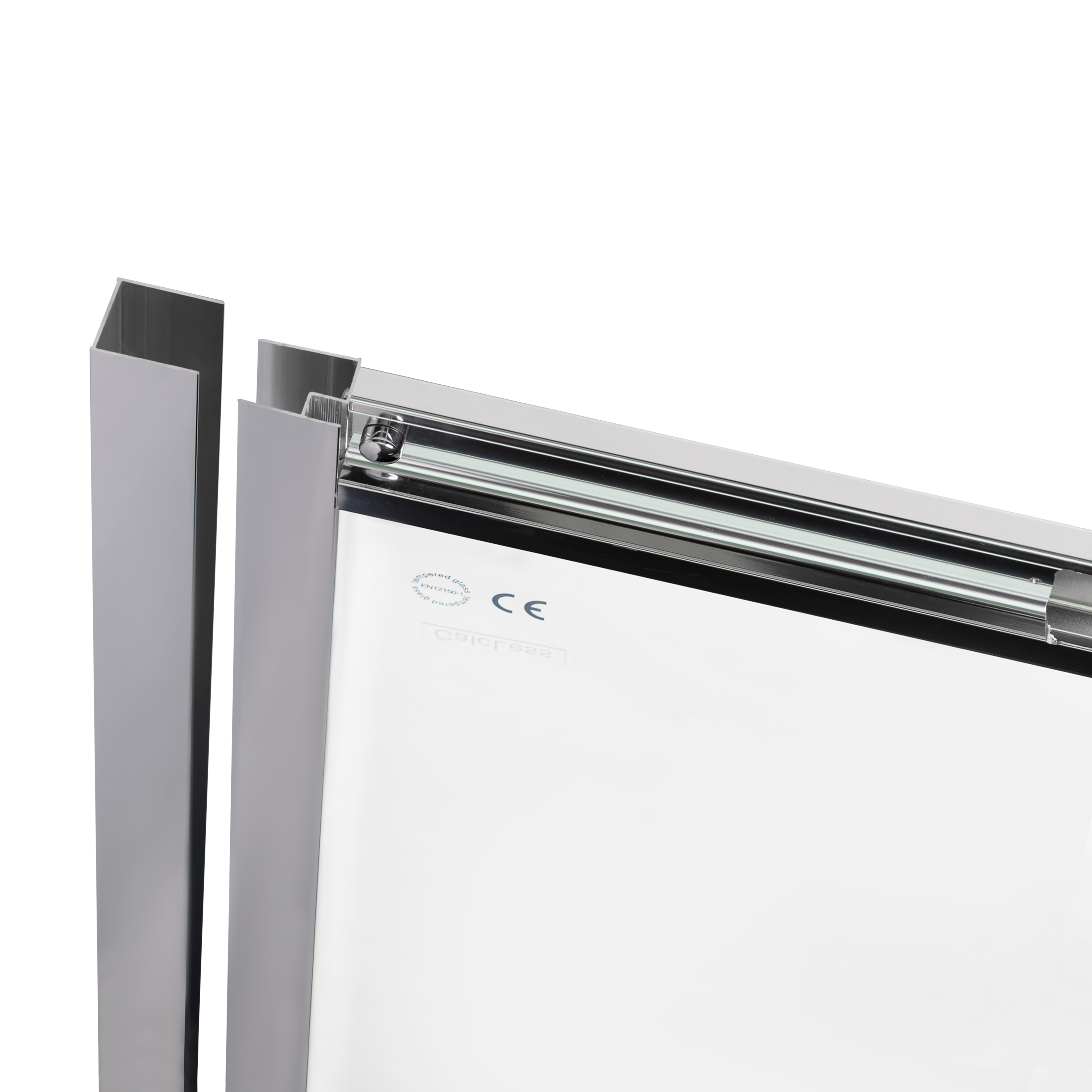 Душові двері в нішу Qtap Taurus CRM2013-14.C6 130-140x200 см, скло Clear 6 мм, покриття CalcLess