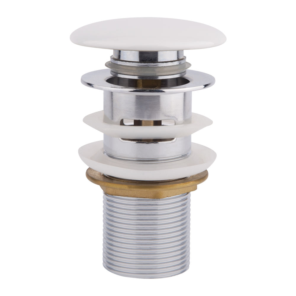 Донний клапан для раковини Qtap F0081 70х70х120 White з переливом