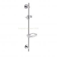 Стійка універсальна Qtap Sprha 700 мм округла з полицею QT003 Chrome