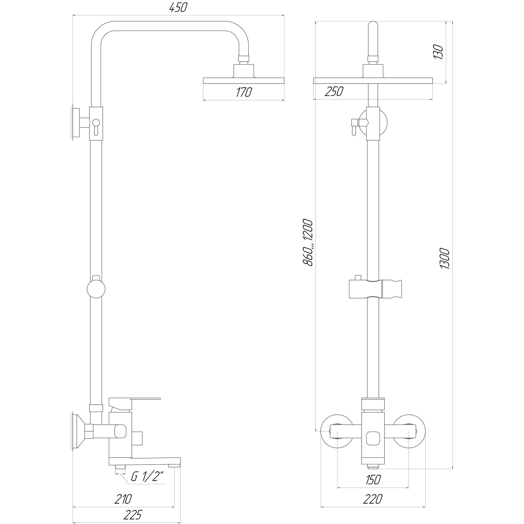 Душова система DOMINO  DMS-0005
