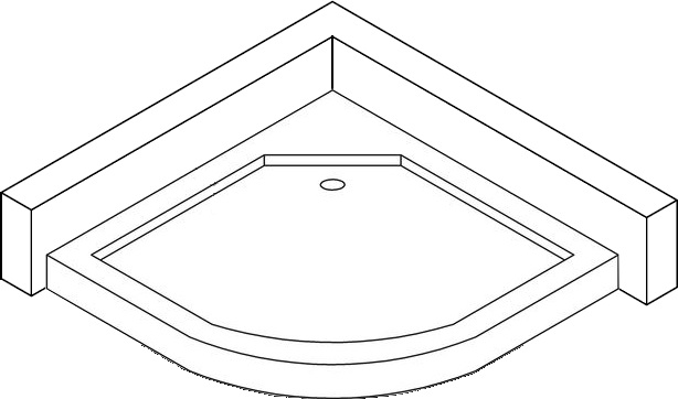 Душовий піддон півкруглий BRAVO NYSA RL90 (1уп.)