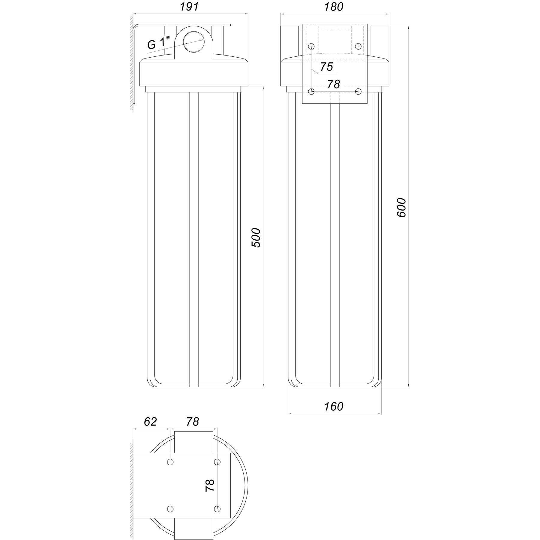 Фільтр-колба + ПП картридж ПРОЗОРА Bіо+ systems SL20TS-BB Big Blue 20″, 1″ в інтернет-магазині Yago