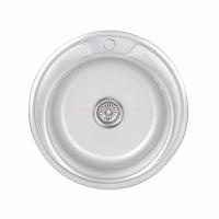 Кухонна мийка Lidz 510-D 0,8 мм Satin (LIDZ510DSAT)