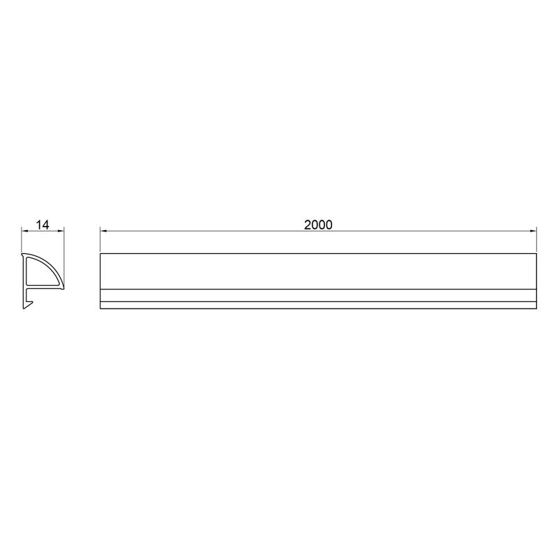 Набір декоративні планки для піддону та ванни (2x2м) + з'єднання + 2 ковпачки Qtap WCS012