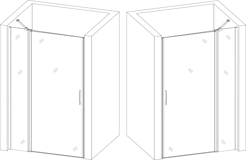 Душові двері BRAVO PASLENKA 100T (1уп.)