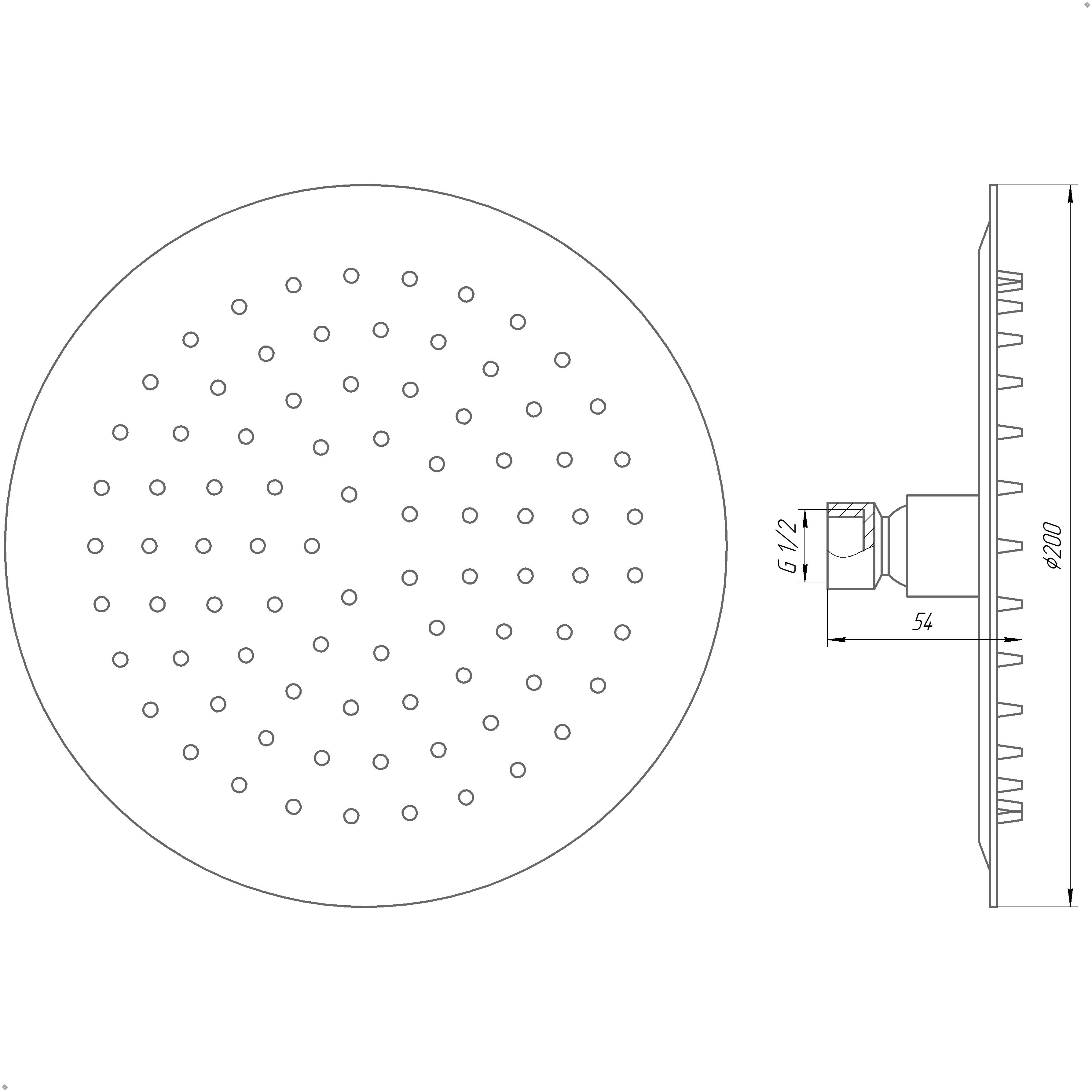 Душова лійка Globus Lux ST-0200-R