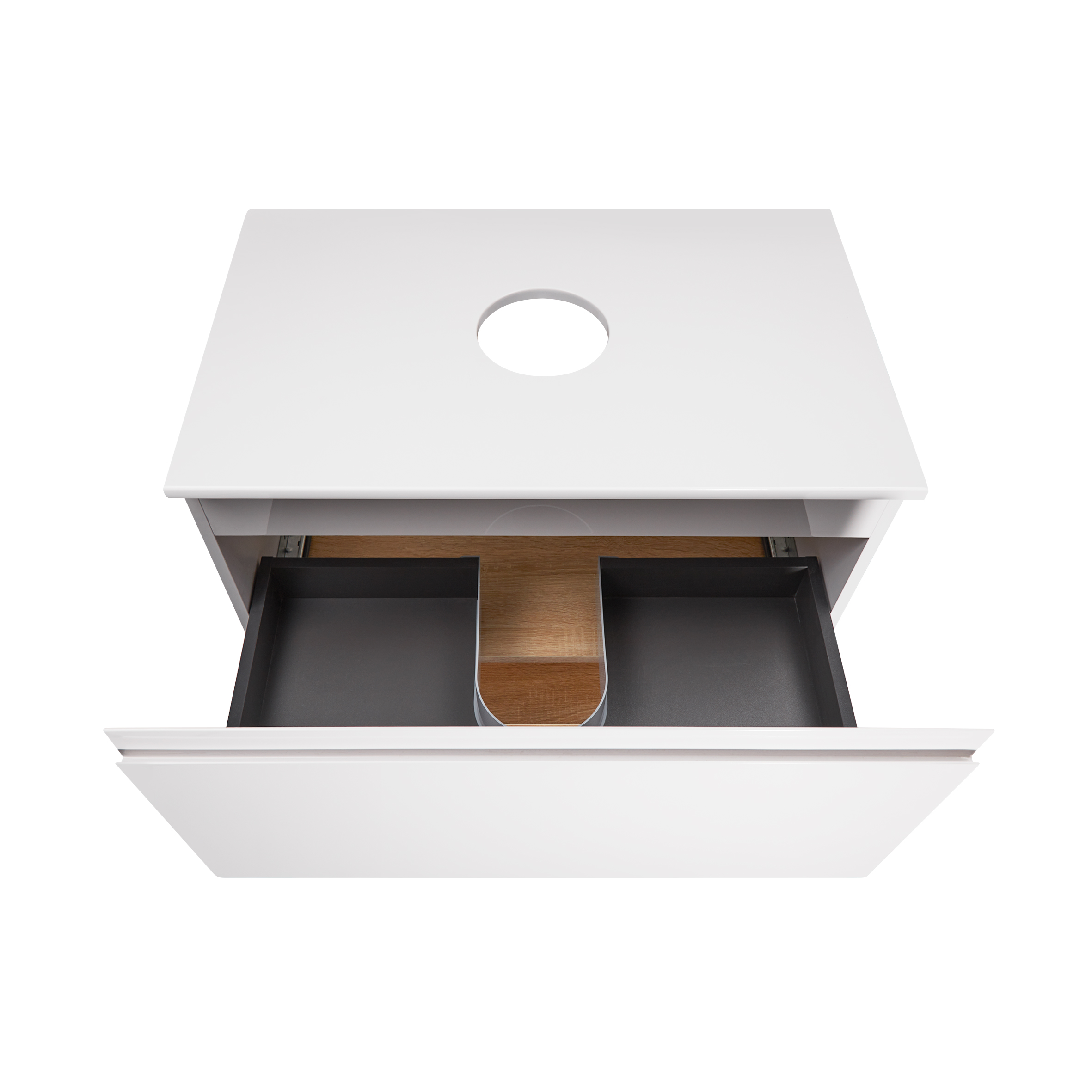 Тумба підлогова Qtap Robin 700х616х437 White/Whitish oak зі стільницею QT1380TNН7001WWO