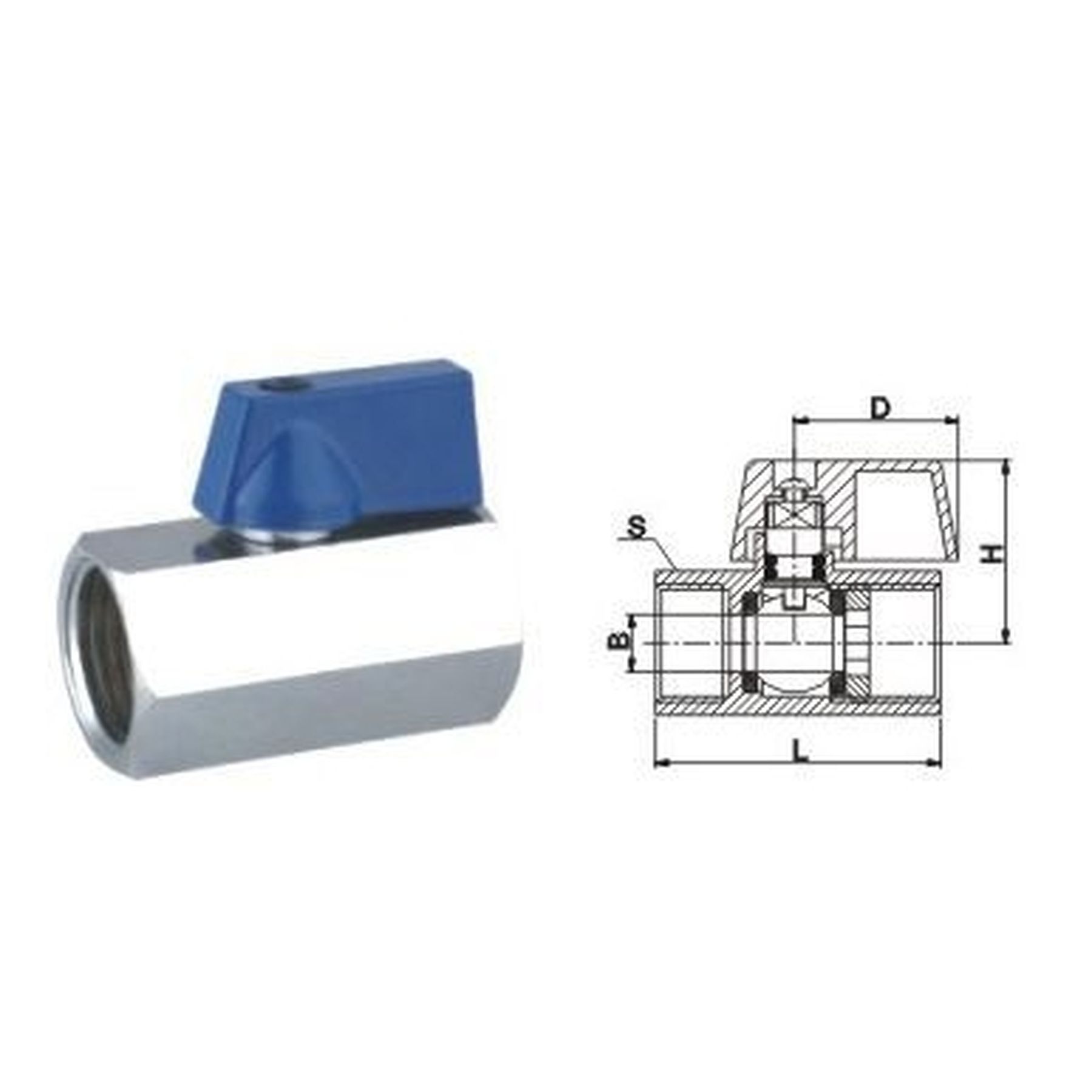 Кран кульовий міні SOLOMON 1/2″ ВВ NV-3024 (2шт. в упак.) в інтернет-магазині Yago
