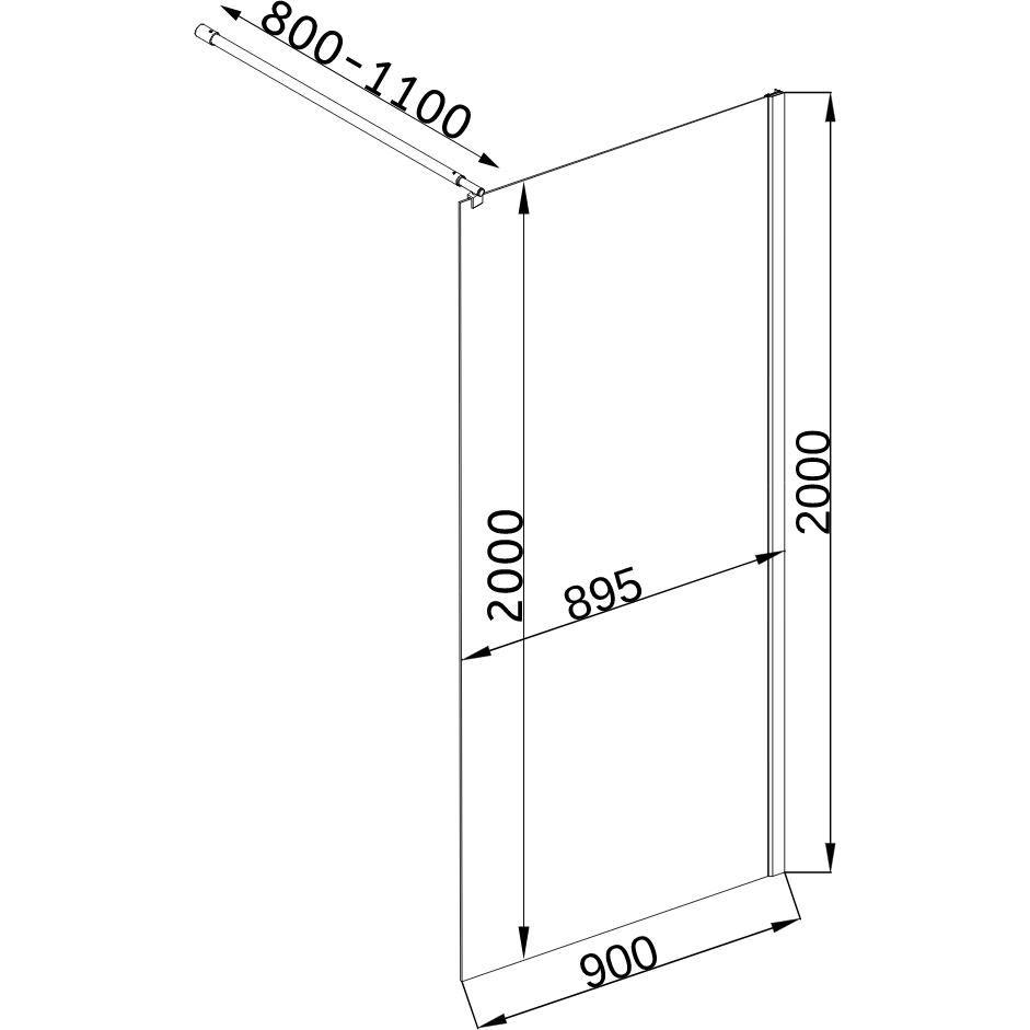 Душова перегородка BRAVO LEGA 90T (1уп.)