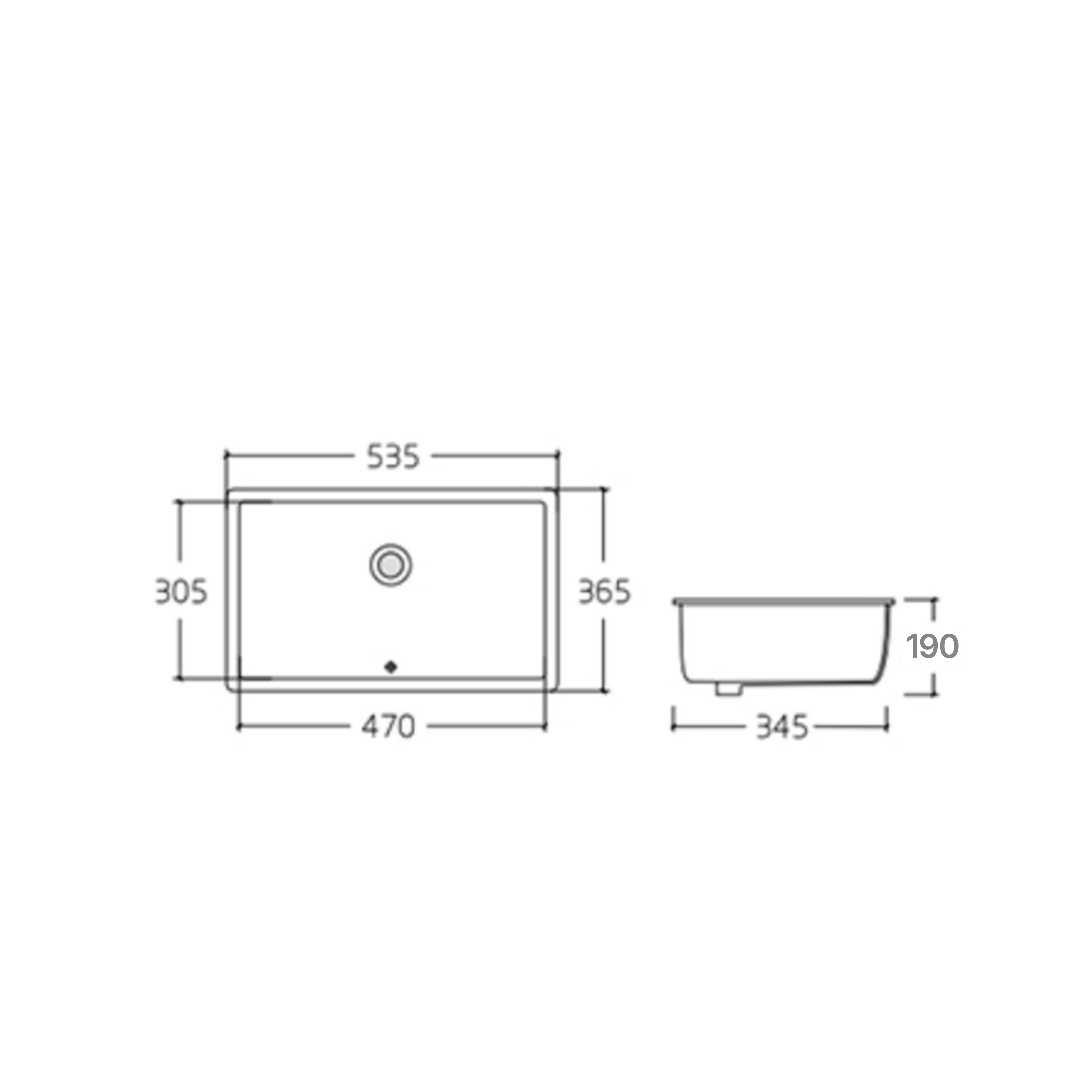 Раковина Qtap Stork 535x365x215 White QT1511H0422DW