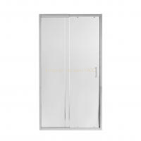 Душові двері в нішу Qtap Taurus CRM201-11.C6 97-108x200 см, скло Clear 6 мм, покриття CalcLess