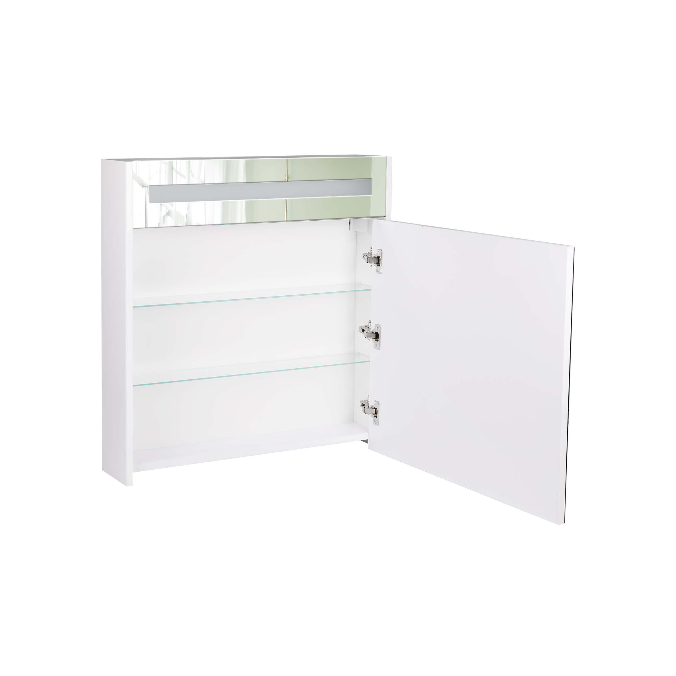 Дзеркальна шафа підвісна Qtap Robin 700х730х145 White з LED-підсвічуванням QT1377ZP7001W
