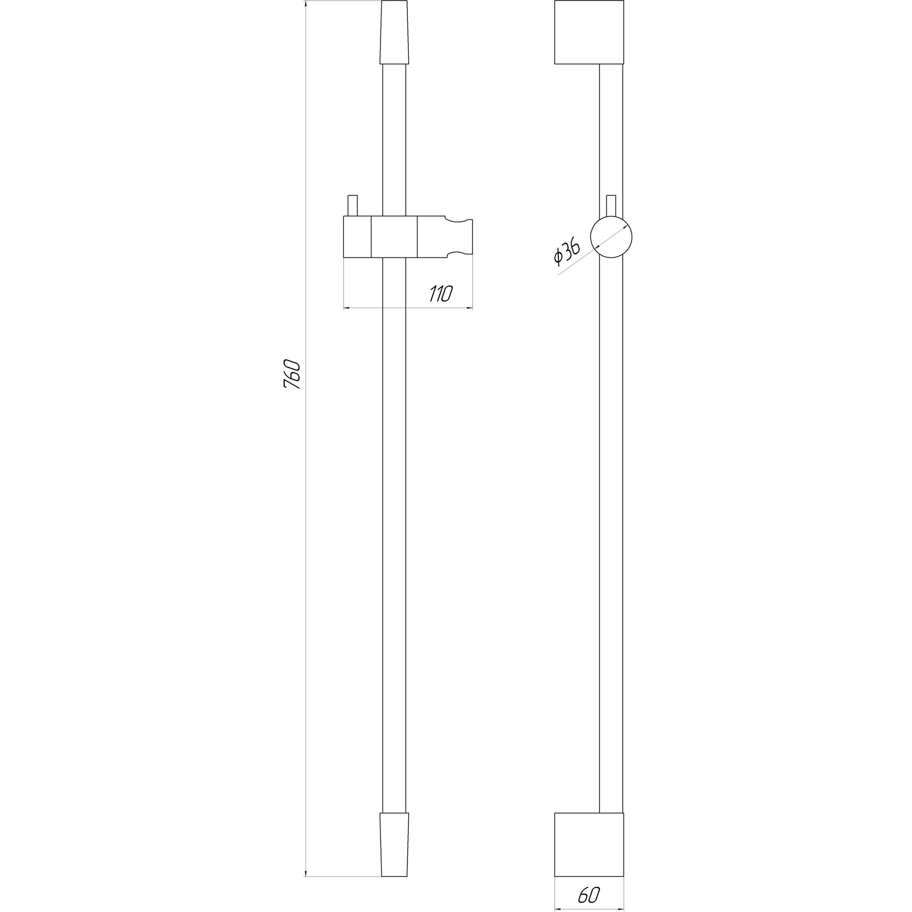 Душова стійка TOPAZ SARDINIA TS-08107-BB