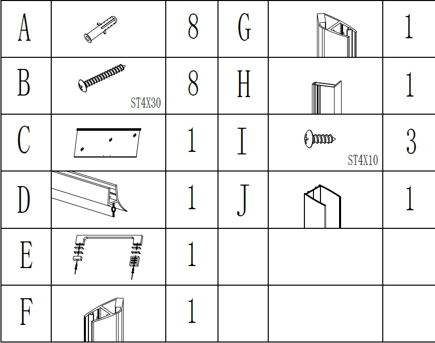 Душові двері BRAVO PROSNA 80W.Line (1уп.)