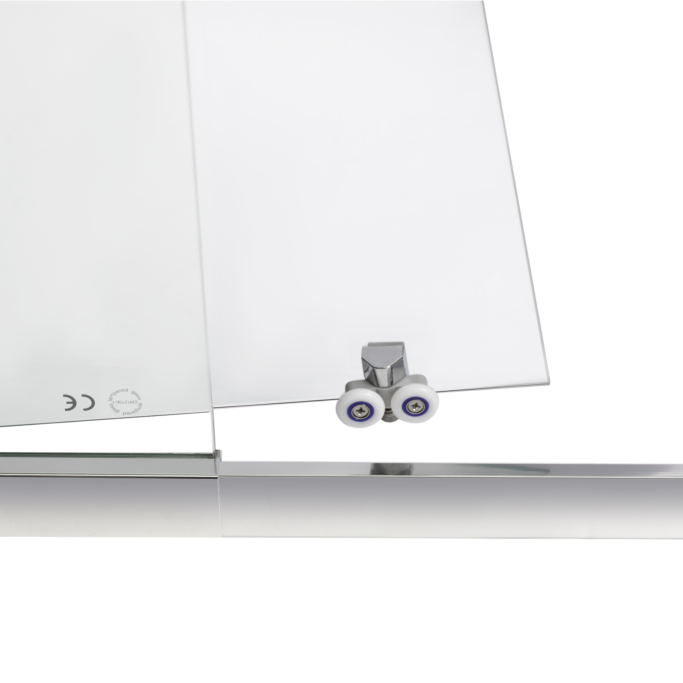 Душові двері в нішу Qtap Taurus CRM201-11.C6 97-108x200 см, скло Clear 6 мм, покриття CalcLess