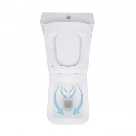 Унітаз-компакт Qtap Kalao безобідковий з сідінням Soft-close QT08221213AW