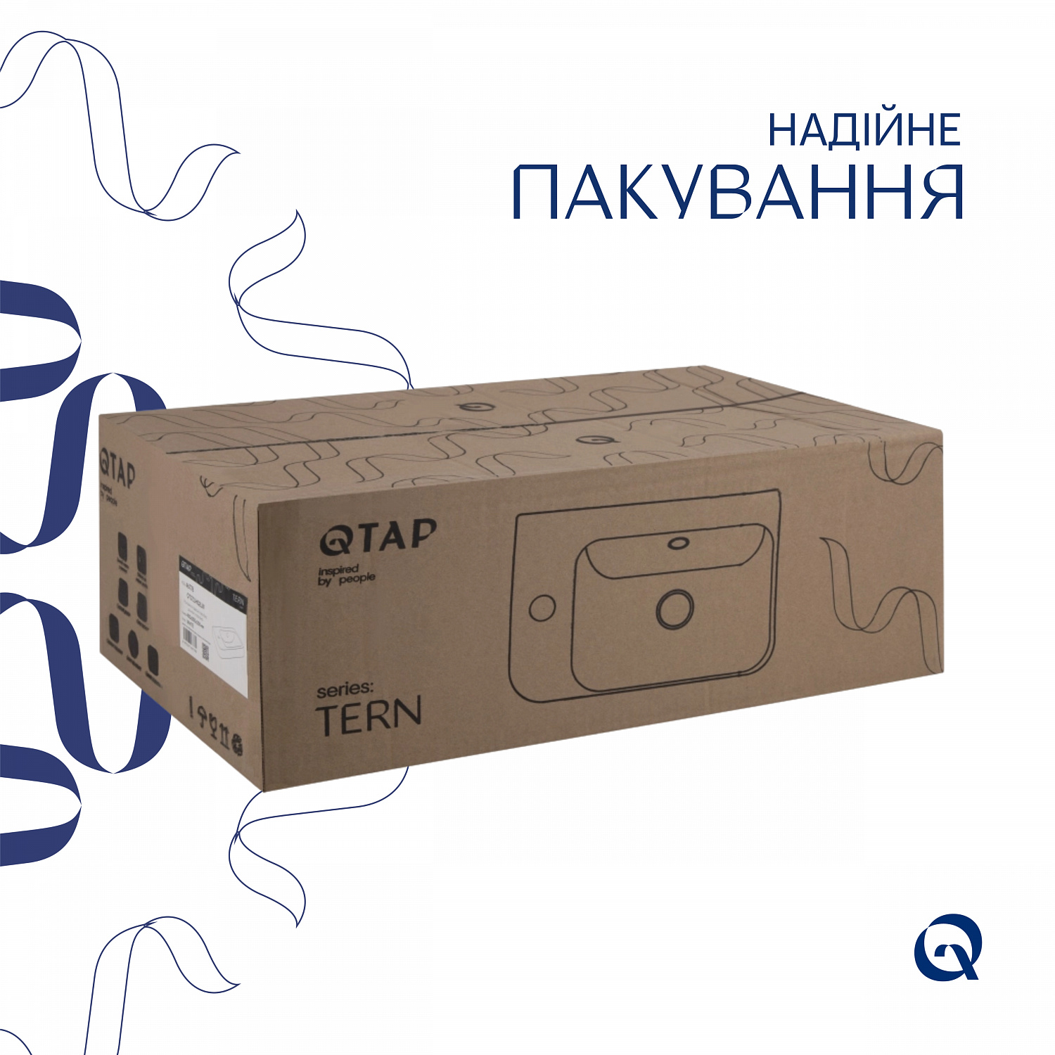 Раковина Qtap Tern 450х250х158 White QT1711H02RW