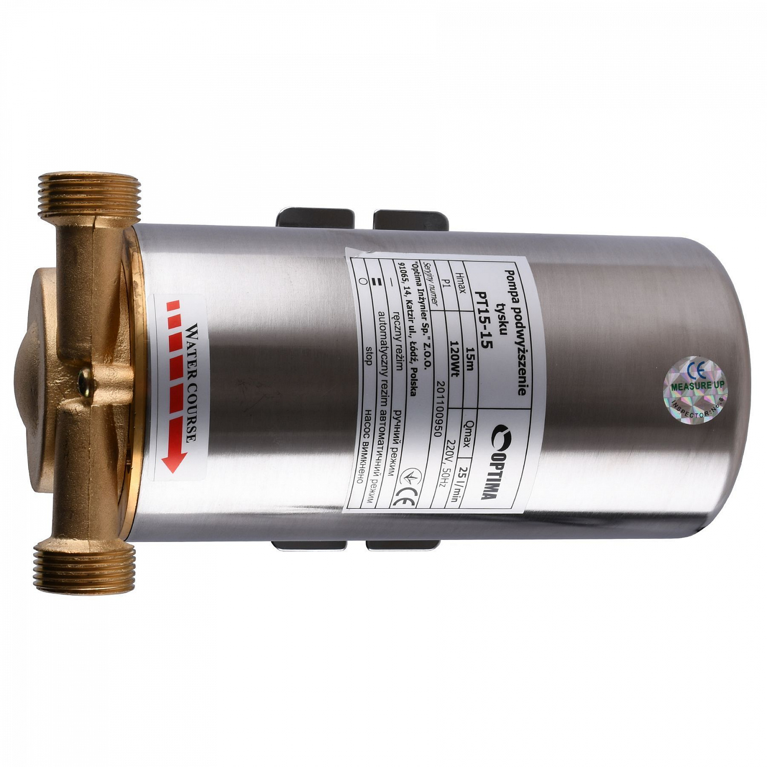 Насос підвищення тиску Optima PT15-15 нерж.корпус в інтернет-магазині Yago