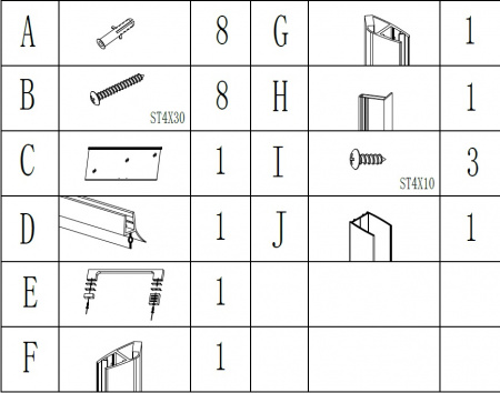 Душові двері BRAVO PROSNA 90W.Line (1уп.)