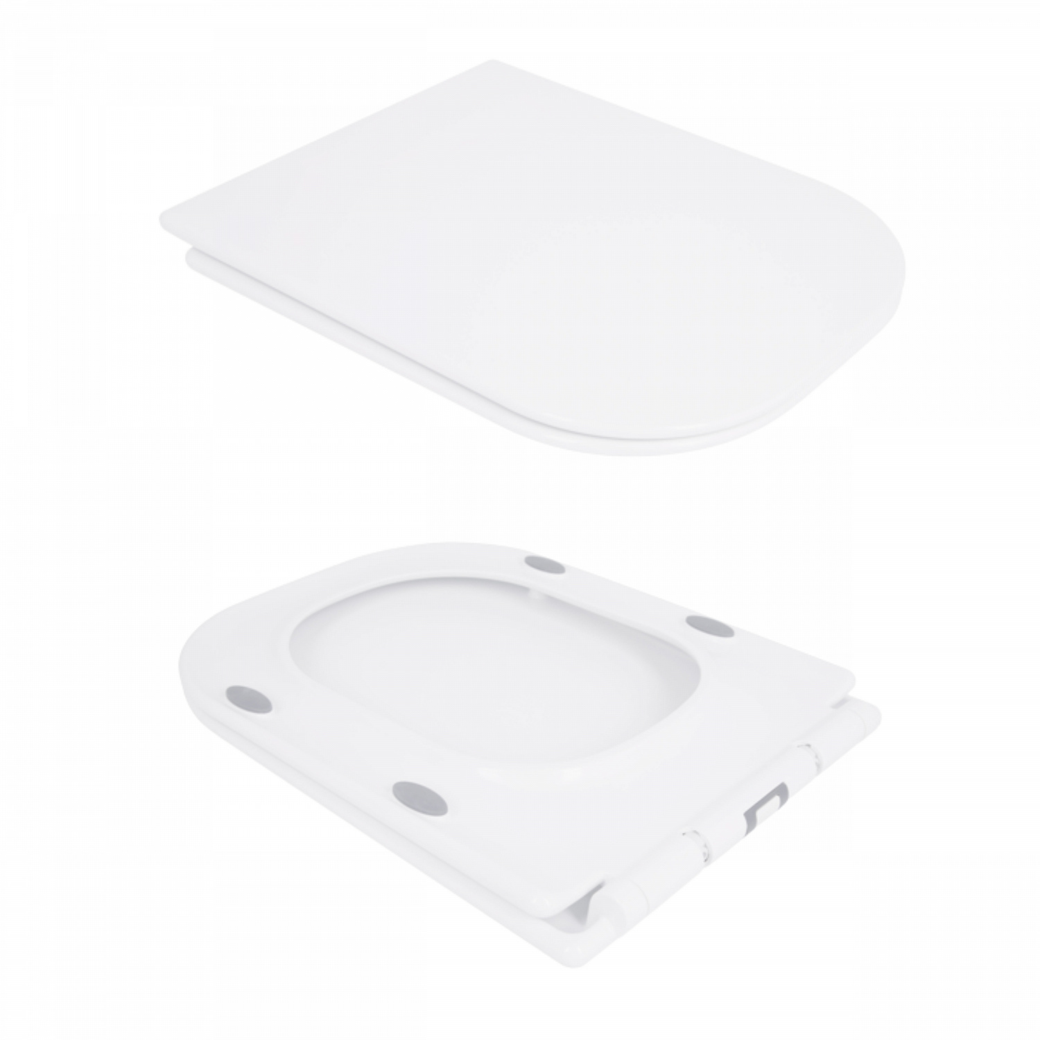 Унітаз-компакт Qtap Presto Quadro безободковий з сидінням Soft-close QT24221215AW