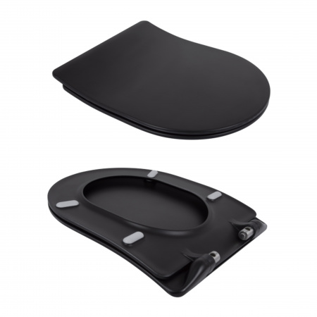 Унітаз підвісний Qtap Taurus безободковий з сидінням Soft-close QT2433084EUQMB