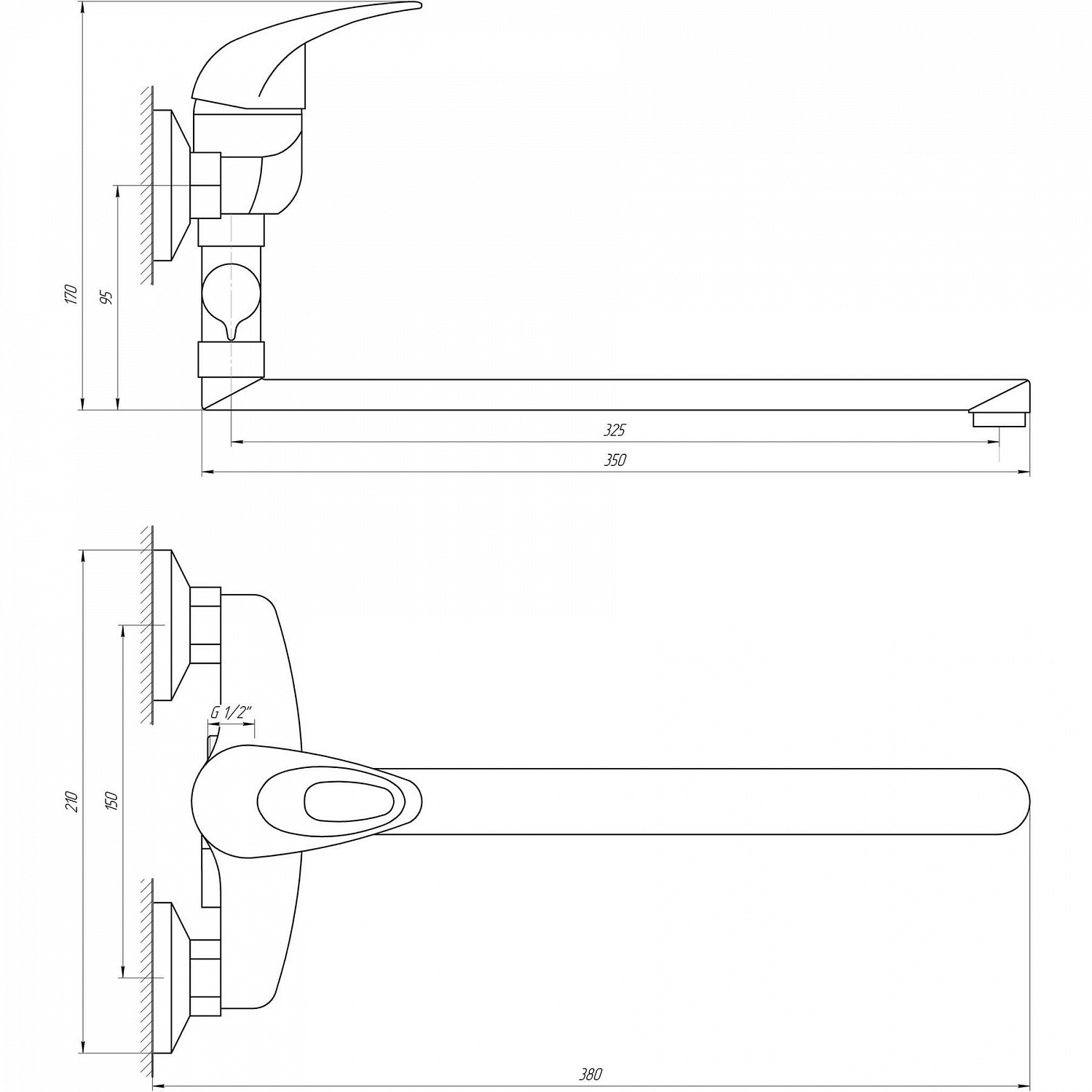 Змішувач для ванни EcoMix ELIT EM-108