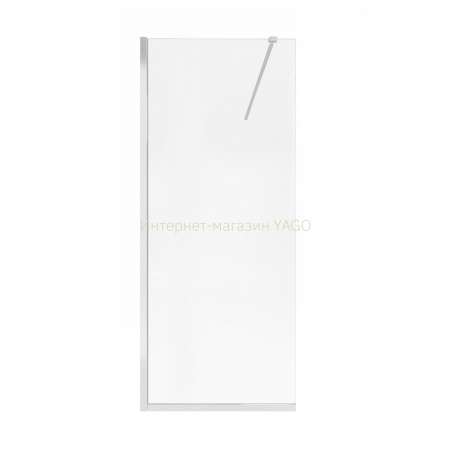 Душова перегородка Qtap Walk-In Standard CRM209.C8 90х200 см, скло Clear 8 мм, покриття CalcLess