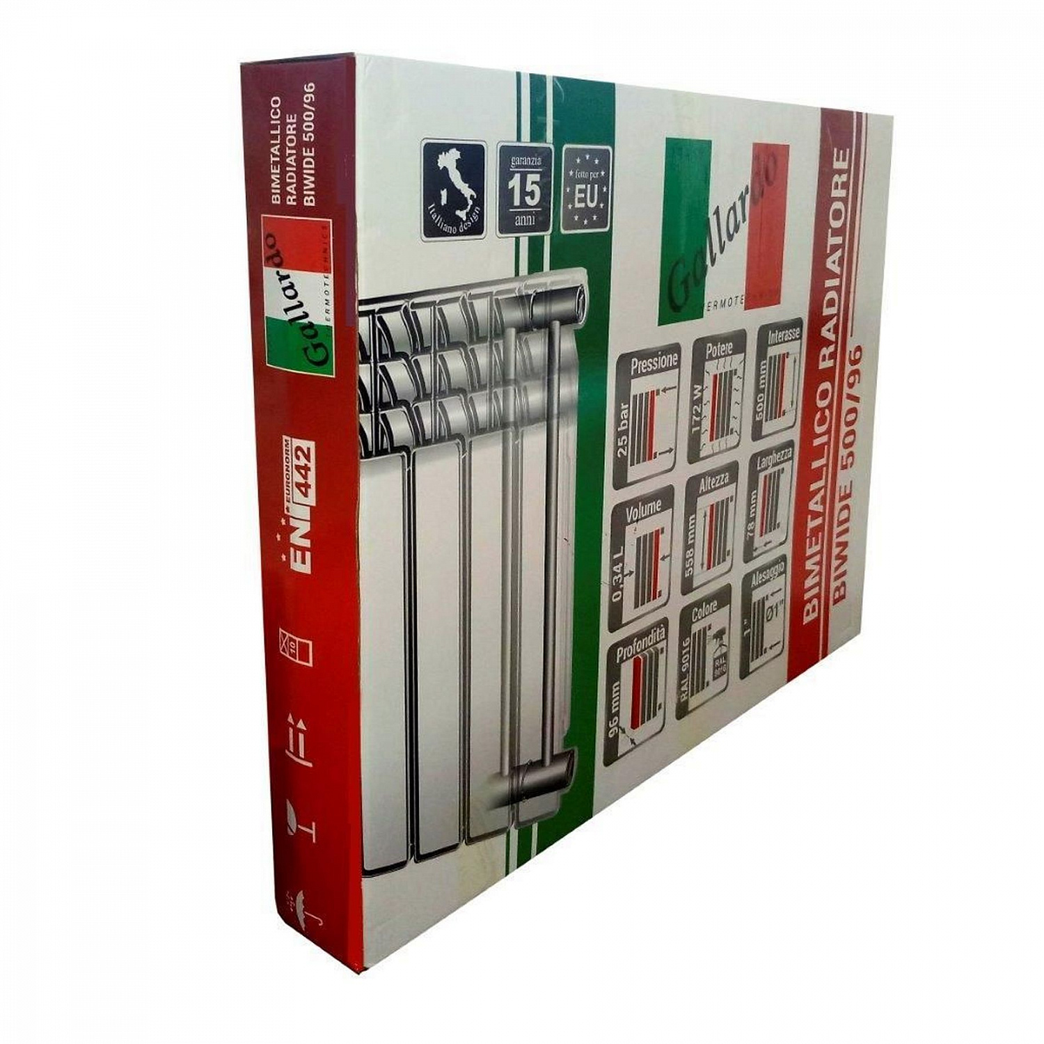 Радіатор біметалевий секційний GALLARDO BIWIDE 500/96 в інтернет-магазині Yago