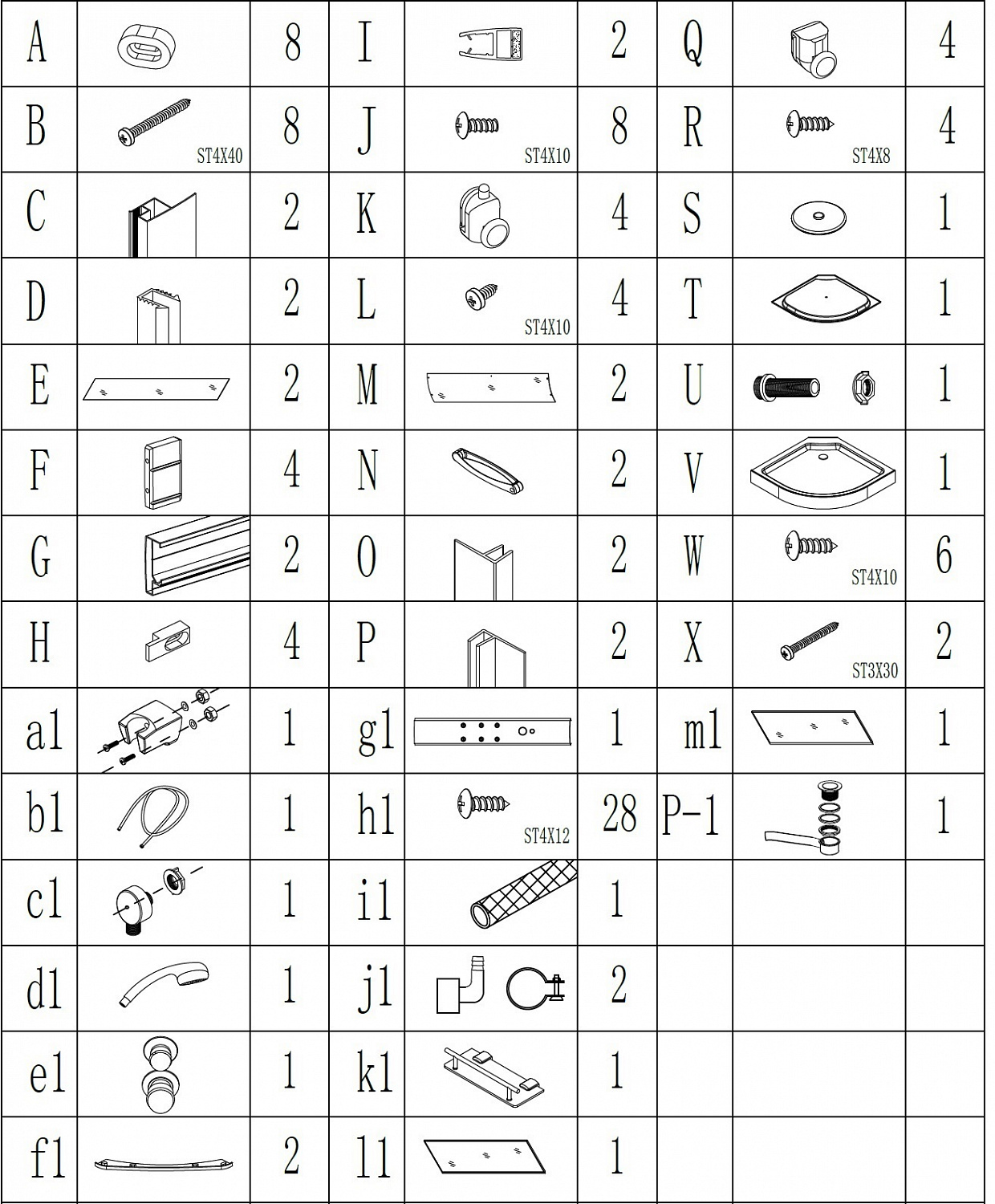 Душовий бокс BRAVO BARYCZ L90B (4уп.)